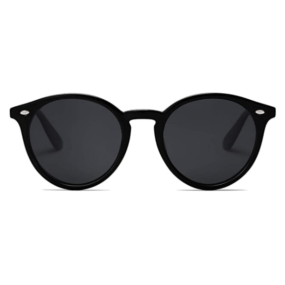 💫Black Round Polarized Sunglasses for Women Men Classic Vintage - Picture 3 of 3